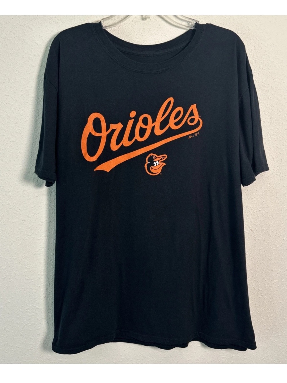 Baltimore Orioles Men’s XL Black Majestic T-Shirt Short Sleeve MLB Baseball